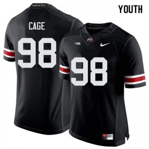 Youth Ohio State Buckeyes #98 Jerron Cage Black Nike NCAA College Football Jersey Holiday WLZ0744JL